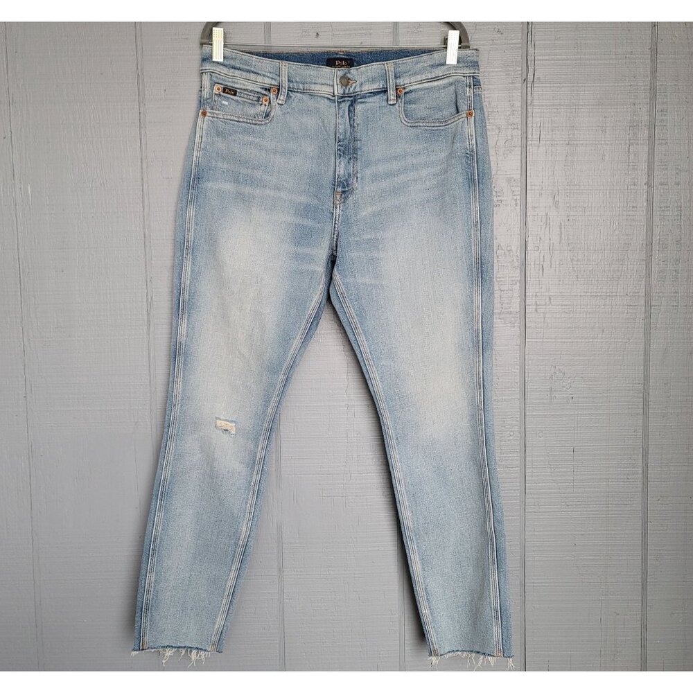 Polo Ralph Lauren Tompkins Mid Rise Skinny Crop Jeans. Size 32